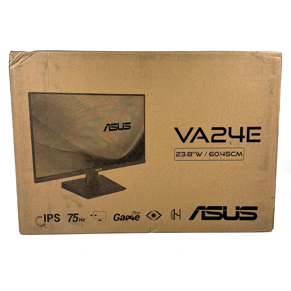 ASUS VA24EHE 23.8" Widescreen Full HD 1920x1080 IPS LED Monitor 75Hz HDMI DVI - Image 2 of 4