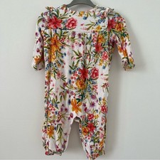 Angel Dear One piece outfit 0-3m floral fall long sleeve bamboo soft