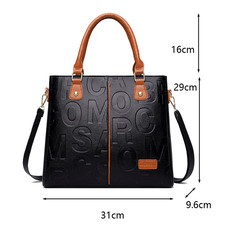 Large Women  s PU Leather Tote Crossbody Bag Travel Shoulder Handbag