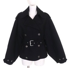 Christian Dior Belted, double-faced, oversized pea coat black 40 510C62A0060