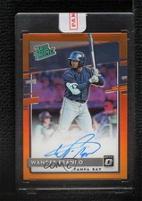 2020 Panini Donruss Optic Orange Prizm 52/75 Wander Franco #RPS-WF Auto 0g7