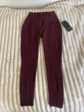 Five The Label Maroon Ribbed Leggings (SA)