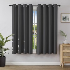 Opaque Curtains with Eyelets Curtains 2 Piece Blackout Curtain Thermal Pre...