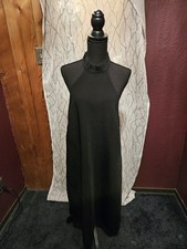 Mango MNG Women's Black Halter Dress low back size 12 nwt