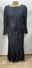 Design Today's Vintage Blouse & Skirt Long Black Lace Maxi Skirt Set Sz XL Goth