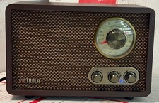 VICTROLA WILLOW VRS-2800 ROTARY DIAL RETRO WOOD BLUETOOTH FM/AM RADIO NICE