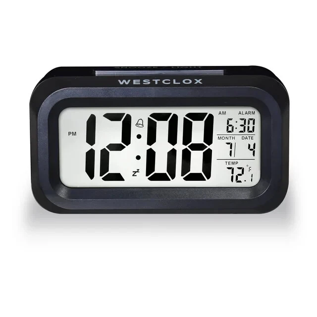 Westclox DIGITAL ALARM CLOCK | ASCENDING ALARM DATE TEMPERATURE LED Backlight - Image 3 of 4