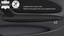 Schwarz Echtleder 2X Vordertür Armlehne Bezüge Für Toyota Celica MK7 1999-05