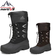 NORTIV 8 Mens Snow Boots Insulated Waterproof Heavy Duty Thermolite Winter Shoes
