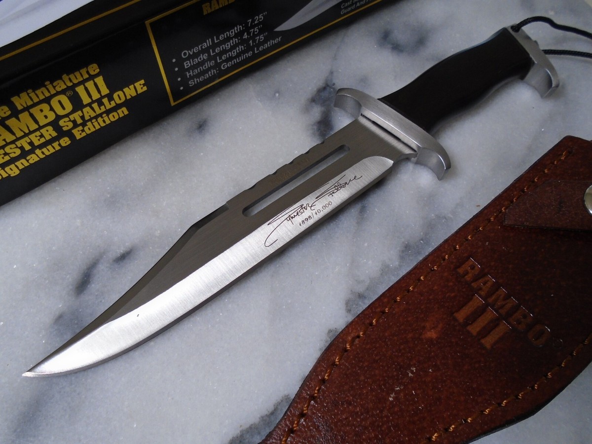 Rambo III Limited Signature Mini Bowie Combat Knife HCG 9433