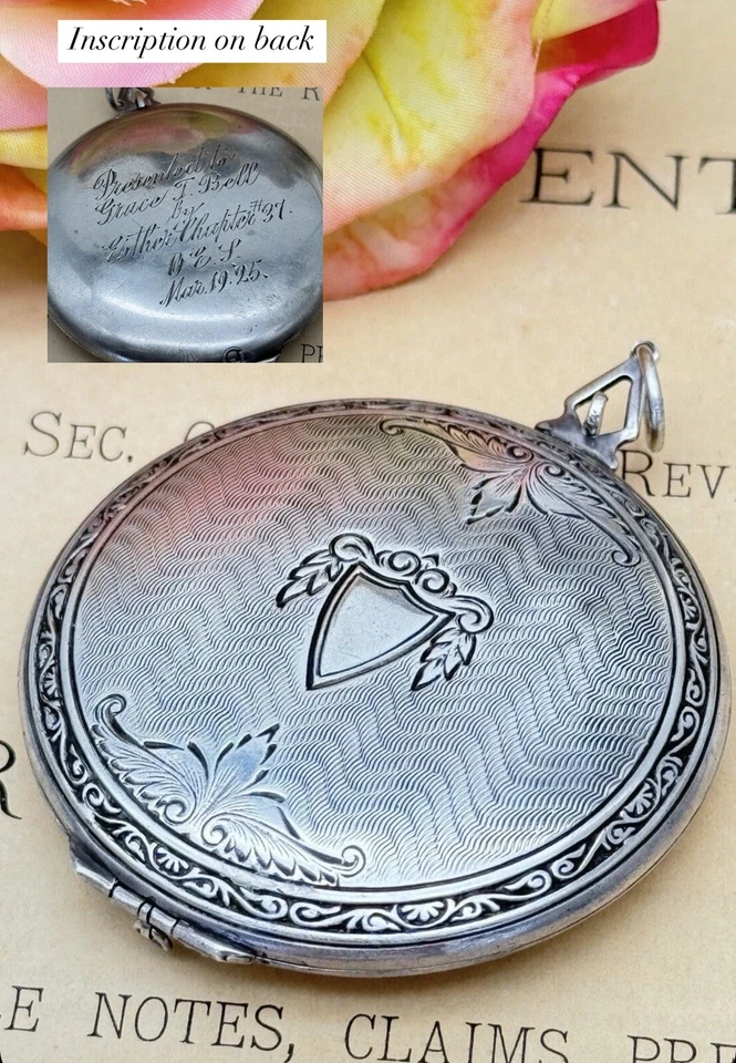 Medallón ANTIGUO ESTERLINA RARO O.E.S Inscrito 19 de Mar. 25 Foto 4 de 4