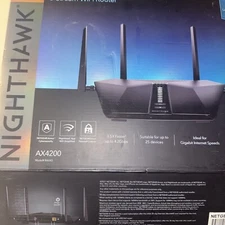 NETGEAR Nighthawk AX5 Dual-Band Wi-Fi 6 Router AX4200 Up To 1gb (1,000 Mbps)