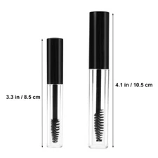 2 Pcs Mascara Tube and Wand for Castor Oil Empty Eyelash Spoolies Container
