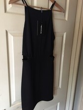 BNWT Womens PrettyLittleThing Black Strappy Dress. Size 14