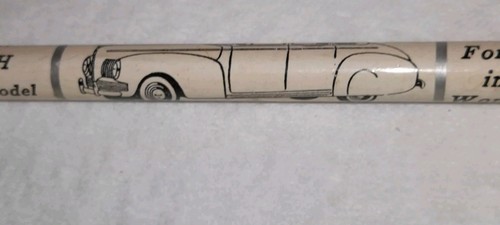 "NEW NASH 1941 MODEL*Johnson Motor Co.-Salina (Kansas?*Phone 1177" Unused Pencil - Picture 9 of 23