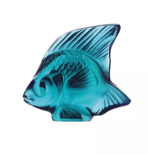 Lalique Crystal (Brand New) Fish Sculpture Colour & Code : TURQUOISE 3000500