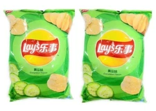 Lays Potato Chips Cucumber Flavor 黃瓜味  (2 bags)