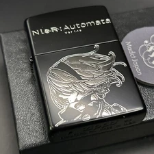 Zippo Oil Lighter NieR: Automata 2B Girl YoRHa Black Brass Japan Anime Game New