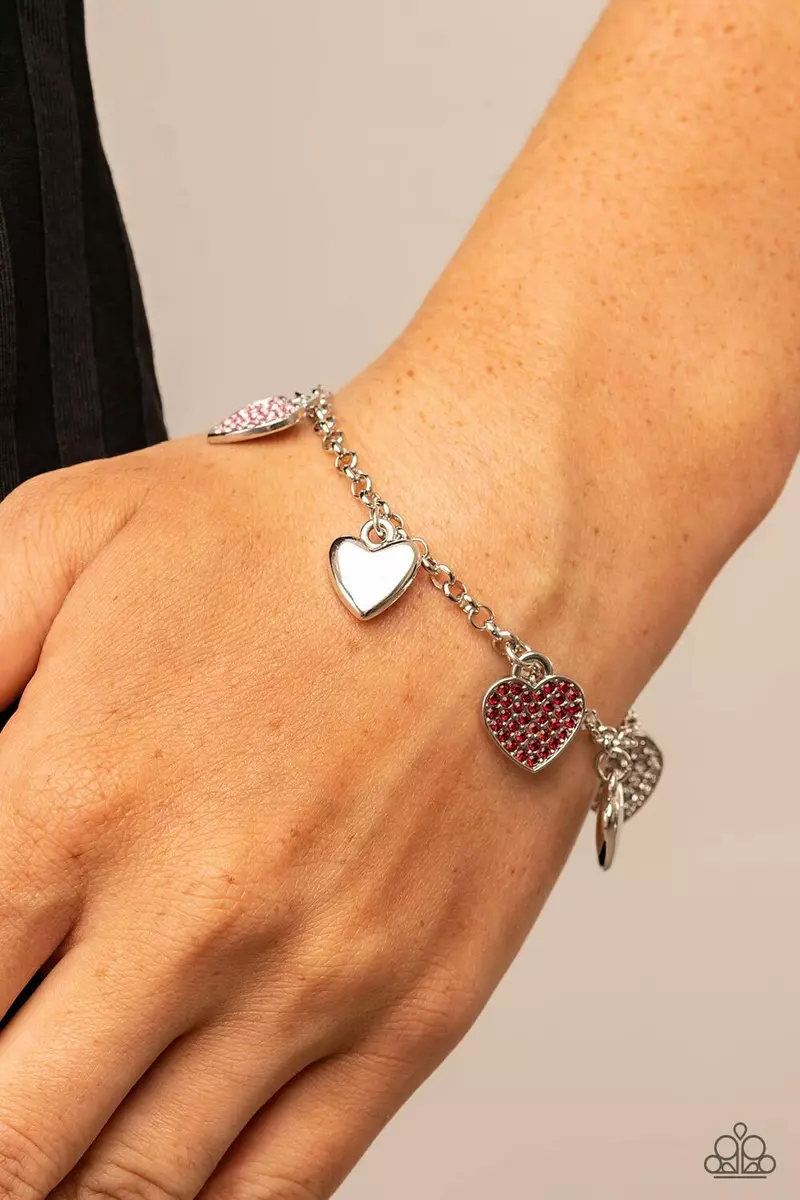 Silver heart cheap bracelet paparazzi