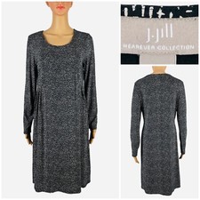 J.Jill Wearever Collection Womens Large Gray Green Long Sleeve Dress Knit EUC