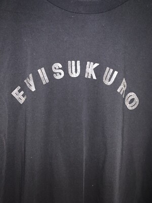 EVISU KURO T-Shirt Premium 185 Live/Evil Graphic Black Osaka Japan
