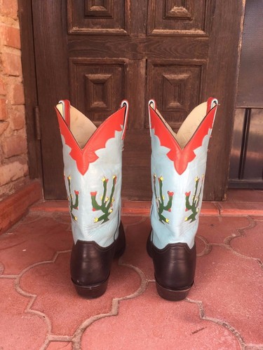Rancho Loco Vintage Cactus Hand Made Cowboy boots Men's Size 11D - Picture 5 of 5