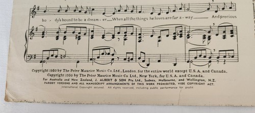 Isle of Innisfree by Farrelly, Sheet Music 1950, The Quiet Man, Bing Crosby - Picture 7 of 10