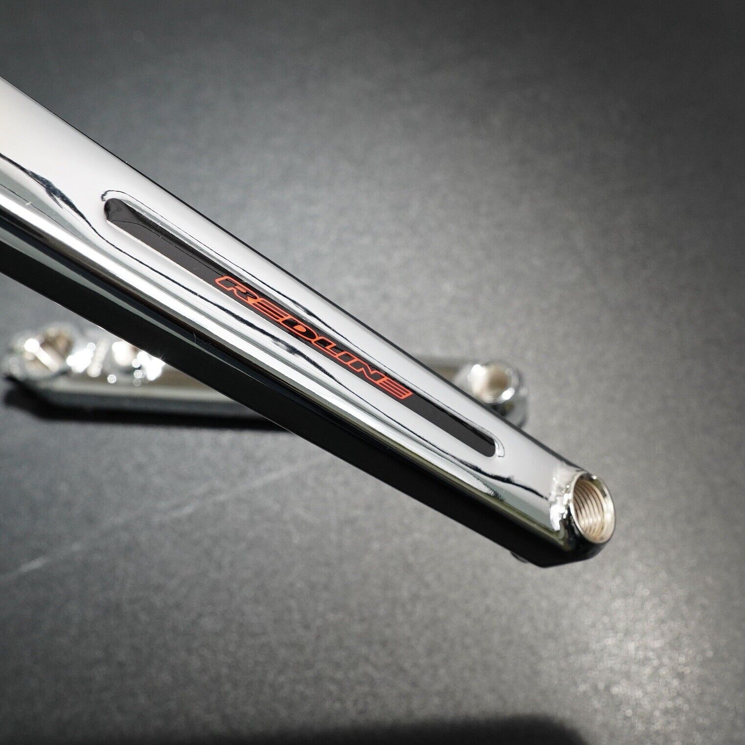REDLINE FLIGHT Cranks BMX Crank Arms 175mm/180mm BMX 3-piece - Chrome old school