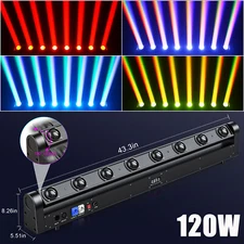 LED Stage 8x15W Moving Head Beam Bar Light RGBW DMX DJ Disco Party Club Lighting