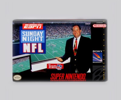 ESPN SUNDAY NIGHT NFL / SNES - 2''x3'' FRIDGE MAGNET (retro super nintendo