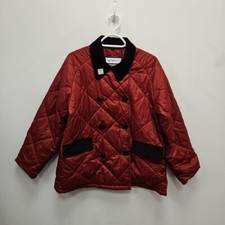 Barbour X Alexa Chung Delia Short Quilted Double Breasted Red Rare Jacket Uk 12