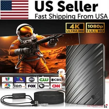 5600 Miles Digital TV Antenna 1080P 4K Waterproof HDTV Amplified Outdoor Indoor