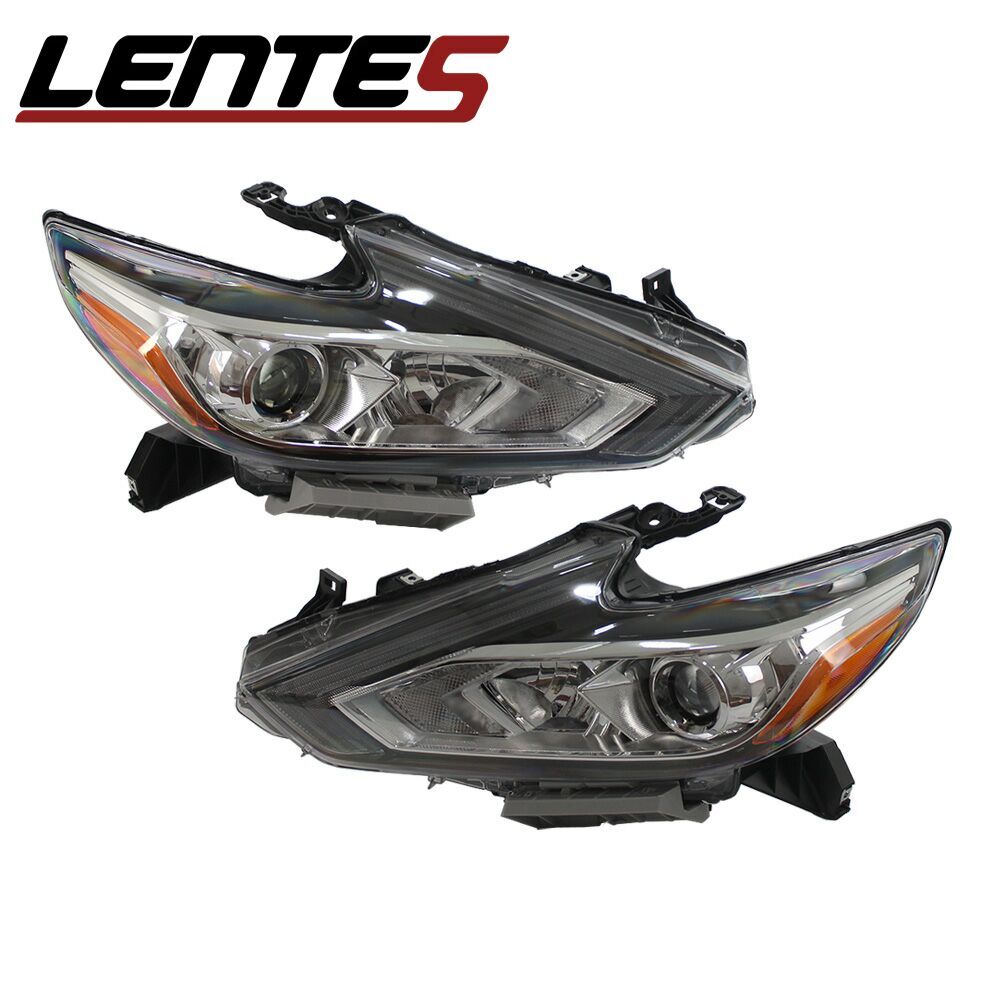 Fit For Nissan Altima 2016 2017 2018 Pair Halogen Headlight Chrome Left&Right