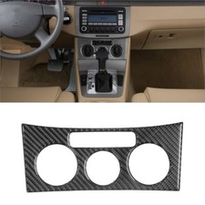 Cubierta de control de clima manual de fibra de carbono para Volkswagen Passat 2006-2011