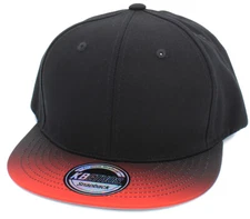 Flat Brim Ombre Checkered Multi Color Snapback Hat Blank Cap Flat Visor