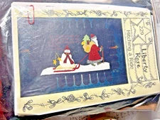 HITCHING A RIDE Primitive Wool Applique Pattern Kit with  Fabric Christmas Santa