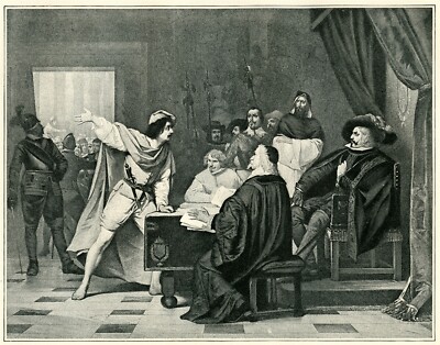 17th century Rebel Spaniard MASANIELLO , 1892 typogravure