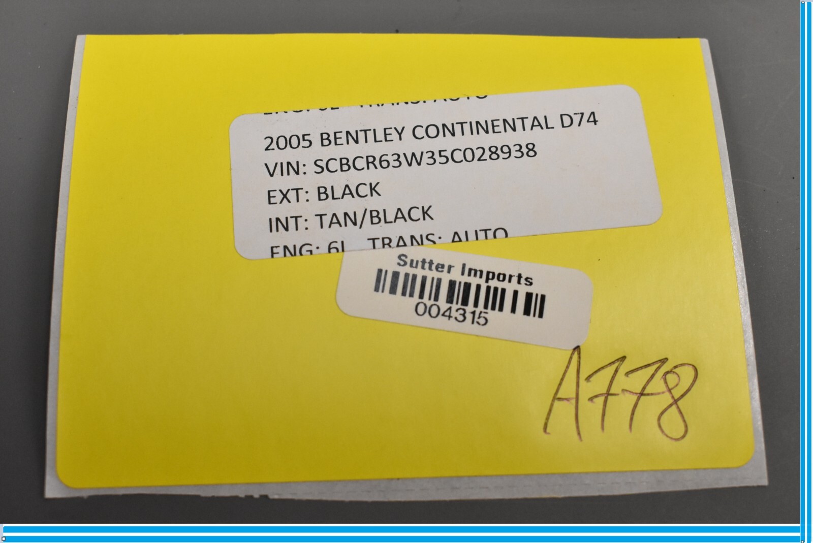 Bentley Continental 2005-2011 Control switch