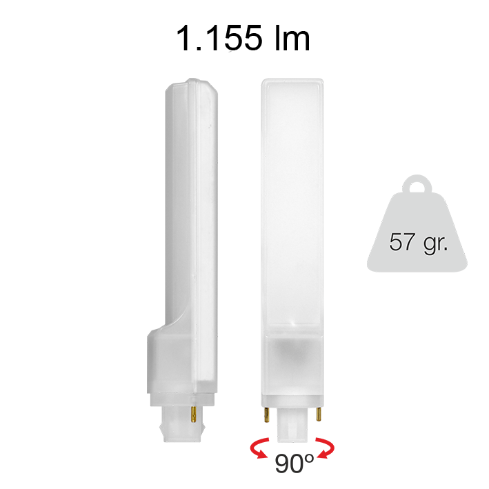 Lampadina a led G24 10W 1155lm - 3000K