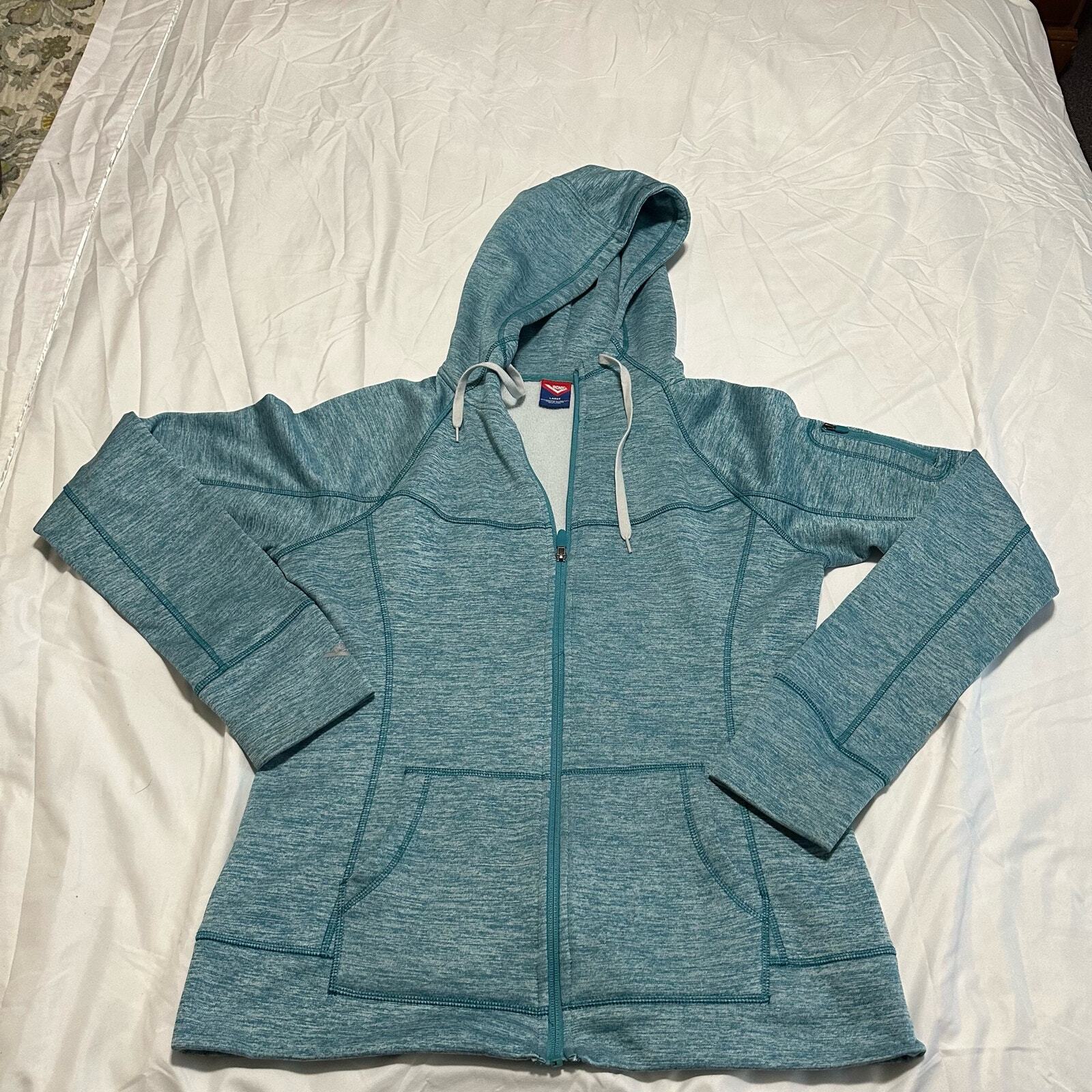 Felpa con cappuccio e zip blu pony taglia large