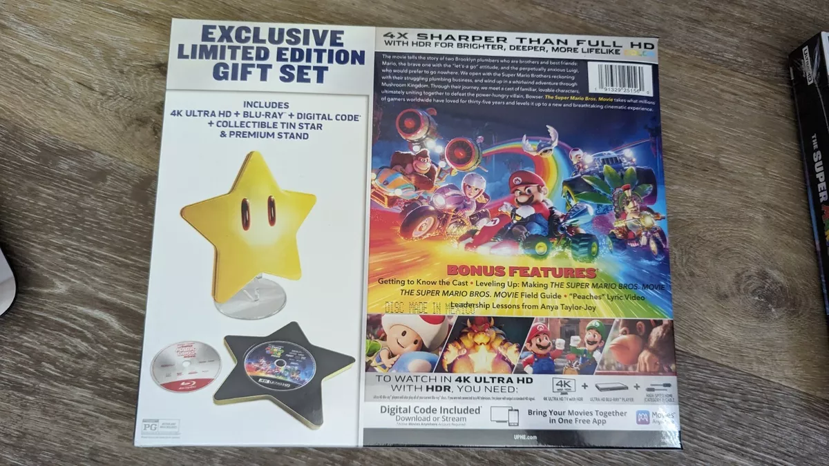  Super Mario Bros. Movie (Exclusive) Limited Edition Giftset  with Collectible Tin Star (4K Ultra HD + Blu-Ray + Digital Copy)