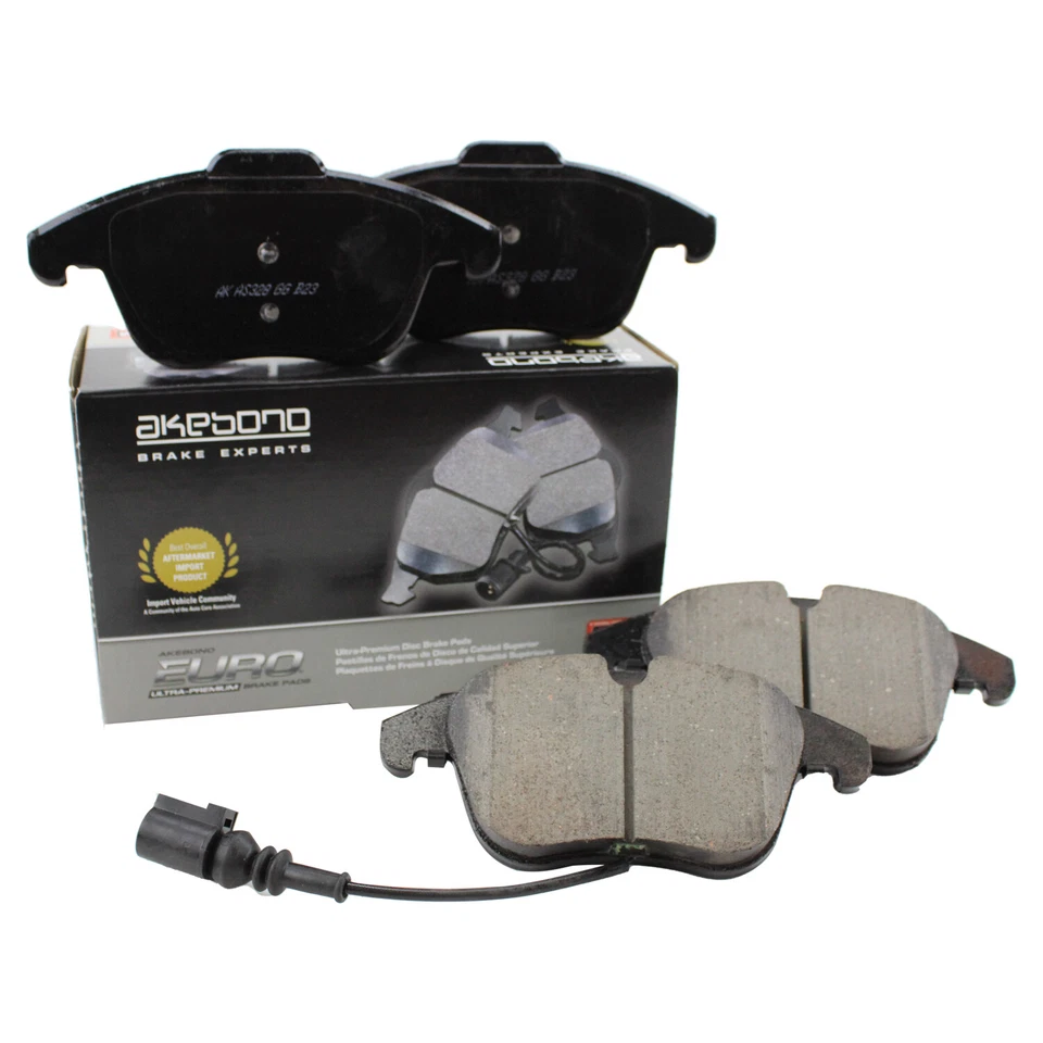 Akebono Euro Front Ceramic Disc Brake Pads For Audi Q3 Quattro VW Passat Tiguan - Image 3 of 4