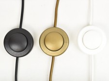 In Line Foot Switch Button Push Light Switch 2A for 2 3 Core Flex 65MM Diameter