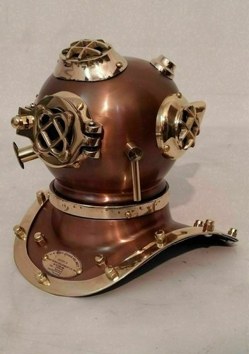 Brass Solid Steel Designer Mini Diving Divers Helmet US Navy Mark V Décor Item - Picture 2 of 5