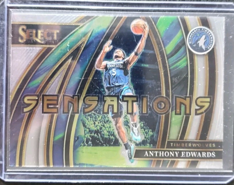 2023-24 Panini Select - Sensations Silver Prizm #15 Anthony Edwards