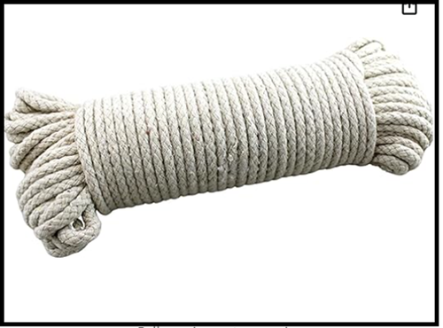 100 Ft Heavy Duty Braided Cotton Rope Clothesline #6 1/4" 6 mm Multi Purpose ..* - Picture 4 of 4