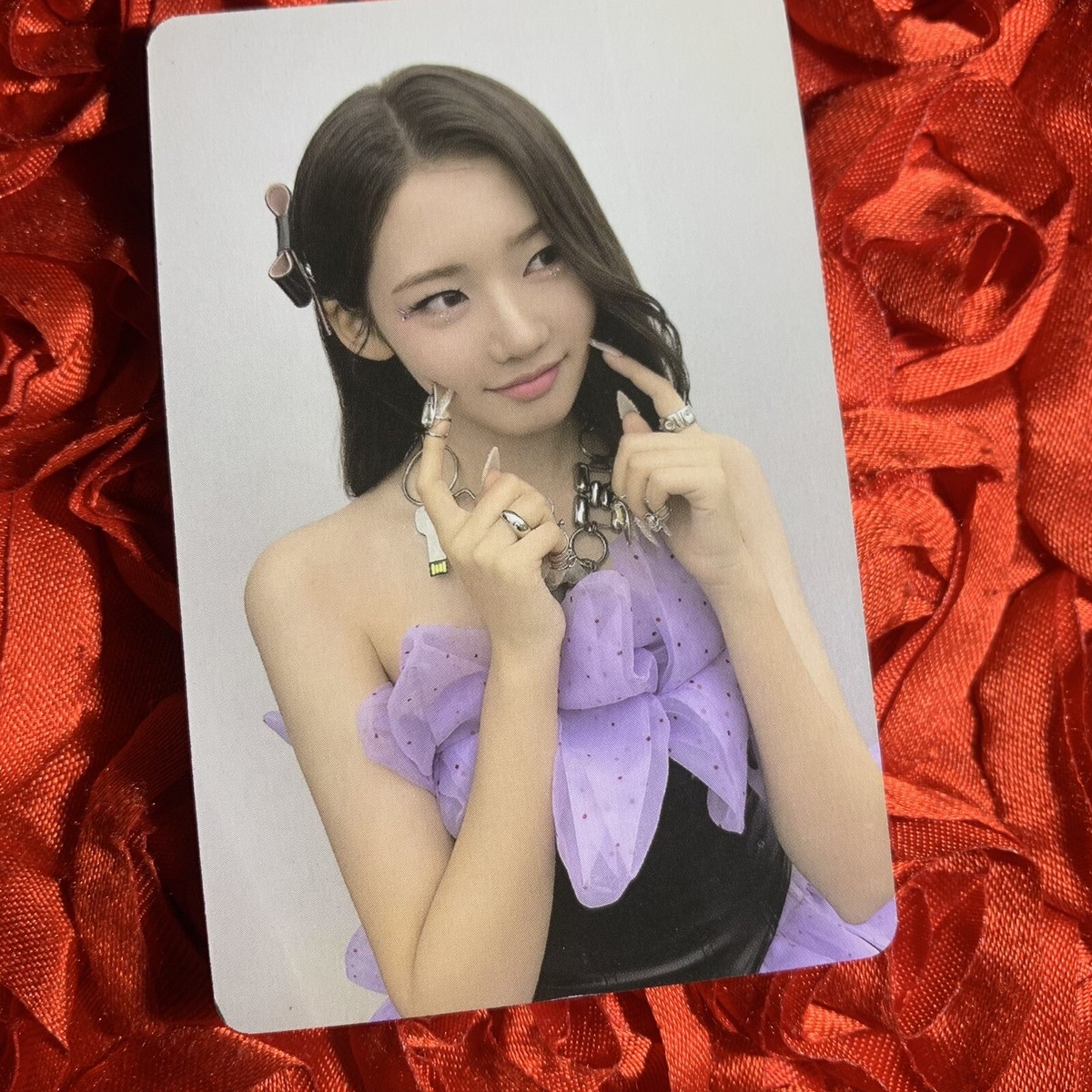 RORA BABYMONSTER SNOW PURPLE Edition Celeb K-POP Girl Photo Card