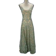 Speechless Sleeveless Sweatheart Neck Embroidered Overlay Gown - Mint Nude - 3