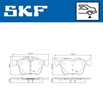 SKF Bremsbeläge Hinten für MERCEDES C-KLASSE (W205,A205,C205,S205) 