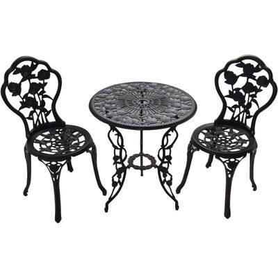 Oakland Outdoor Chairs Table 3pcs Bistro Set Cast Iron Patio